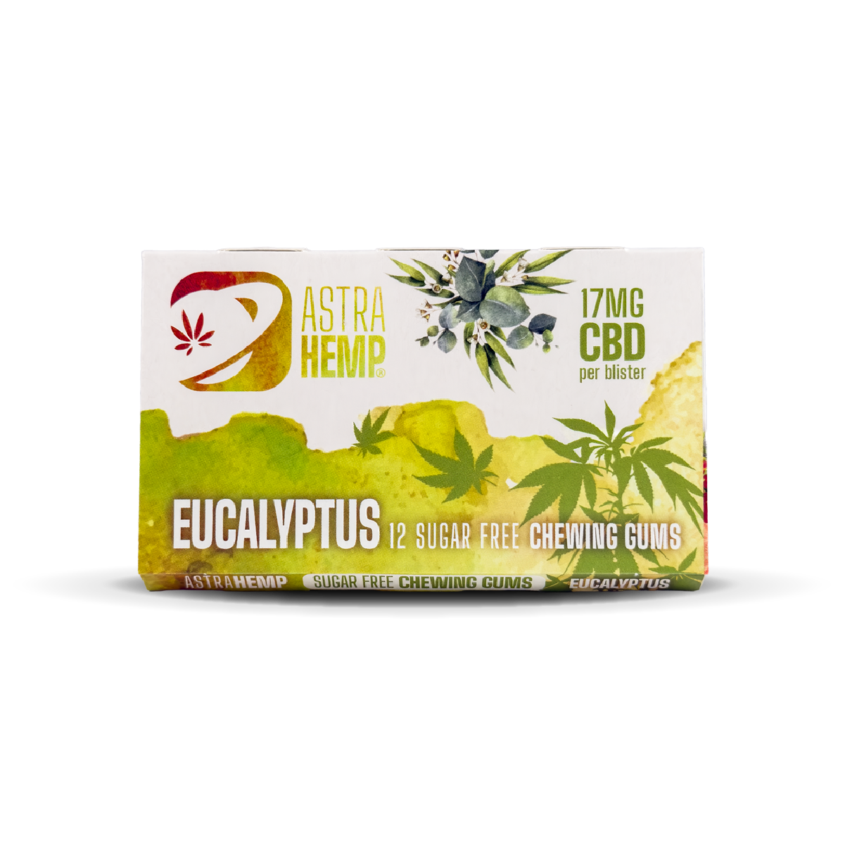 Astra Hemp CBD Chewing Gum Blister Packs: Eucalyptus - 17mg (24 Pack)