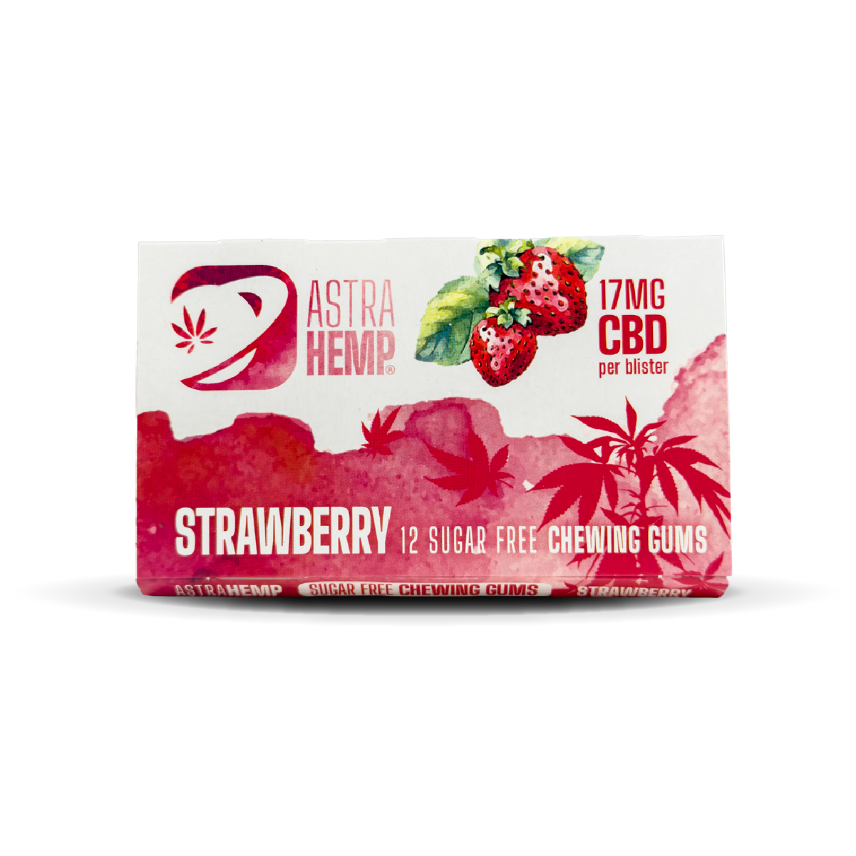 Astra Hemp CBD Chewing Gum Blister Packs: Strawberry - 17mg (24 Pack)