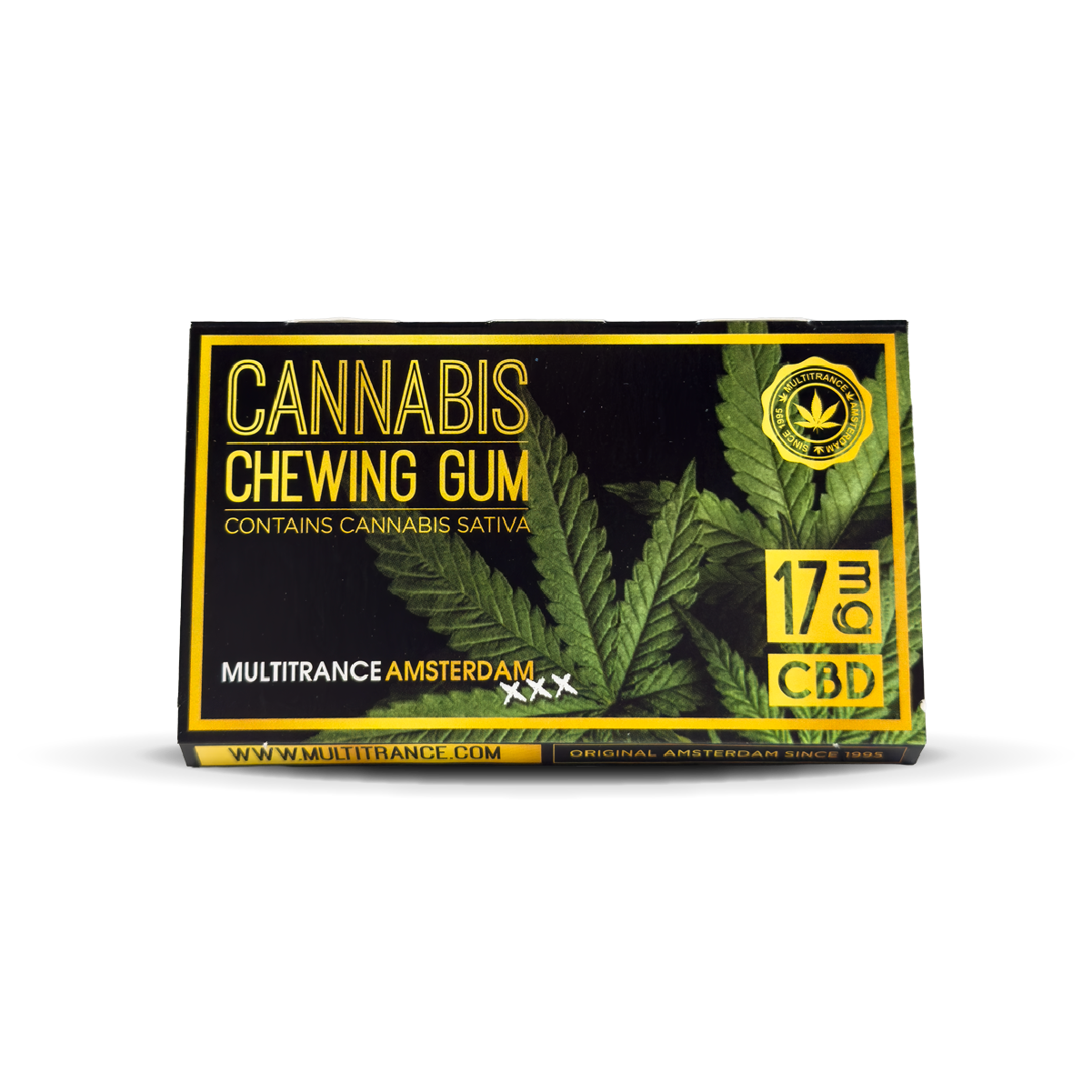 Cannabis CBD Chewing Gum: Cannabis Sativa - 17mg (24 Pack)