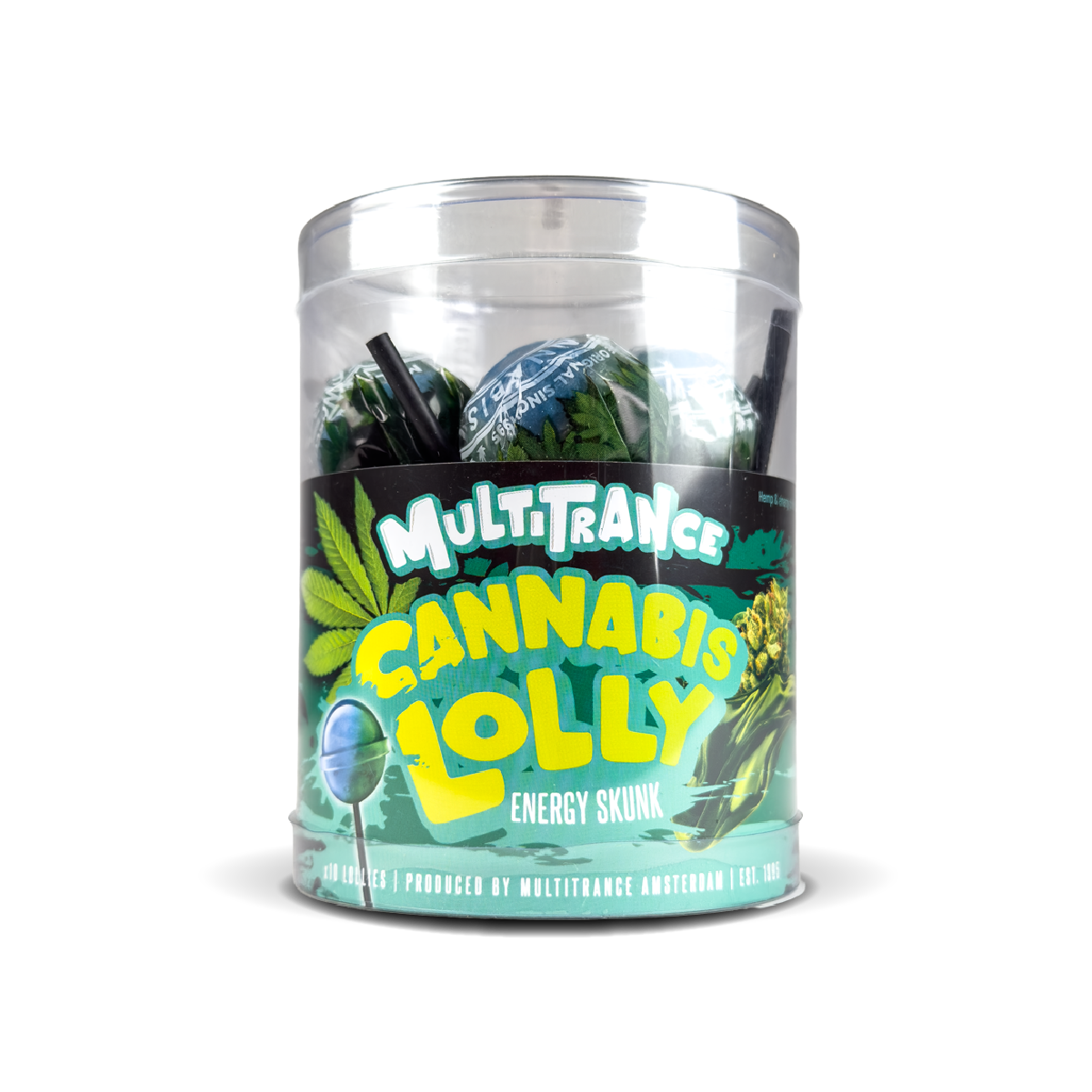 Multitrance Cannabis Lollipops: Energy Skunk (10 Pack)
