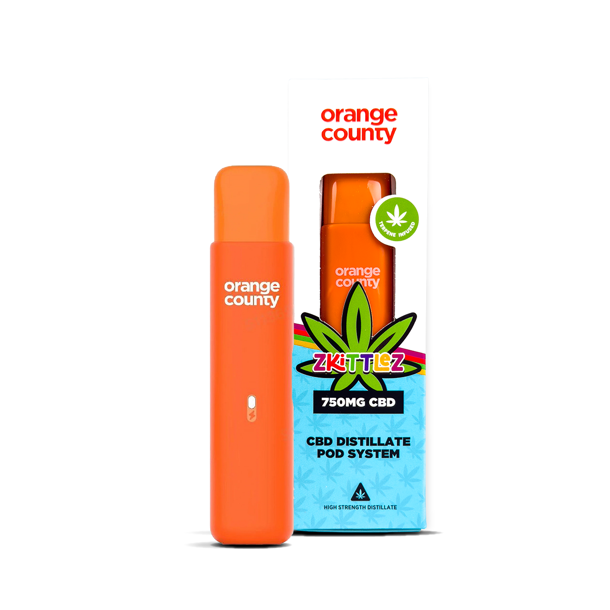 Orange County Zkittlez CBD Distillate Pod System 750mg 1ml