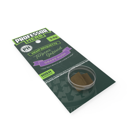Professor Herb Hemp Briquette Hash 3.5g Grape Kush