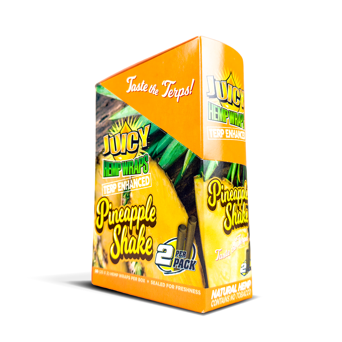 Juicy Terpene Hemp Wraps: Pineapple Shake - 2x Wraps (25 Pack)
