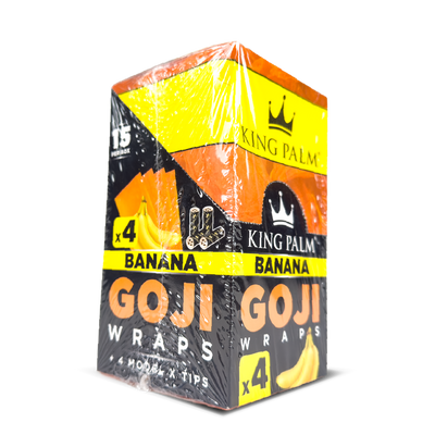 King Palm Goji Wraps + Tips: Banana - 4x Wraps (15 Pack)