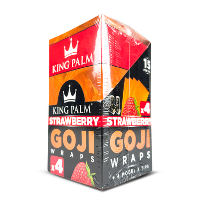 King Palm Goji Wraps + Tips: Strawberry - 4x Wraps (15 Pack)