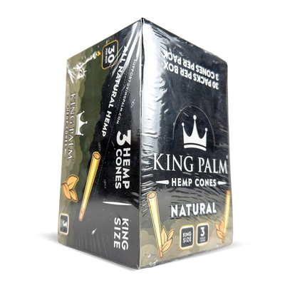 King Palm Hemp Cones: Natural - 63Cones King Size (30 Pack)