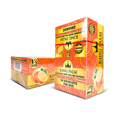 King Palm Hemp Rolling Papers: Orange (50 Pack)