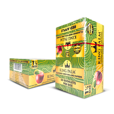 King Palm Hemp Rolling Papers: Red Apple (50 Pack)