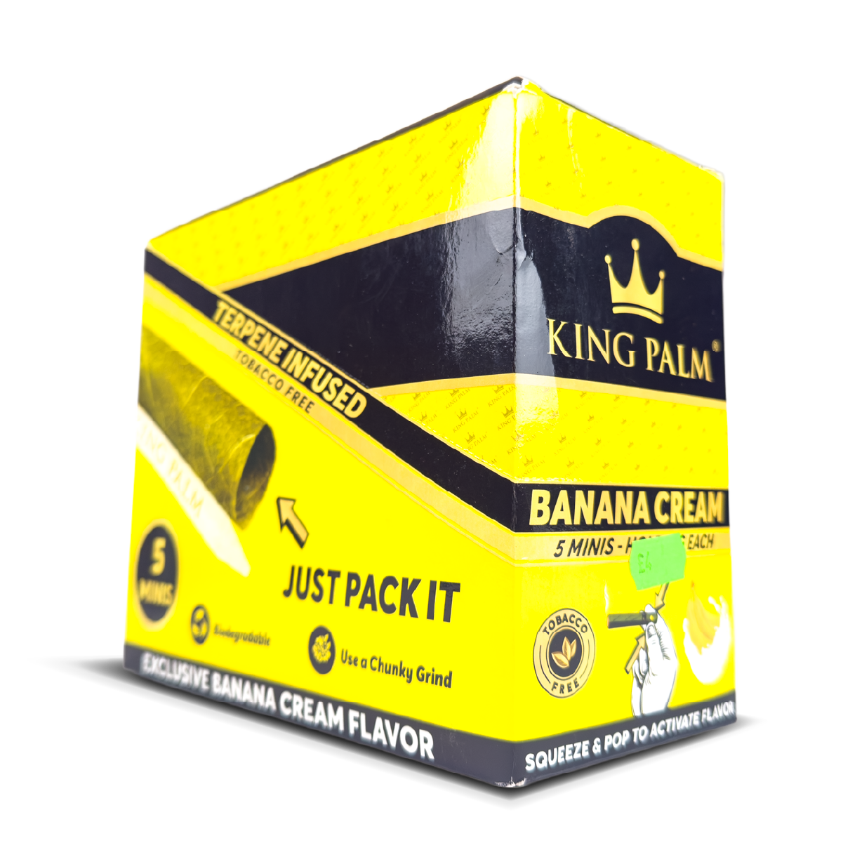 King Palm Mini Leaf Rolls 1g: Banana Cream - 5x Rolls (15 Pack) (DISCONTINUED)