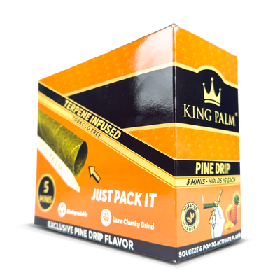 King Palm Mini Leaf Rolls 1g: Pine Drip - 5x Rolls (15 Pack)