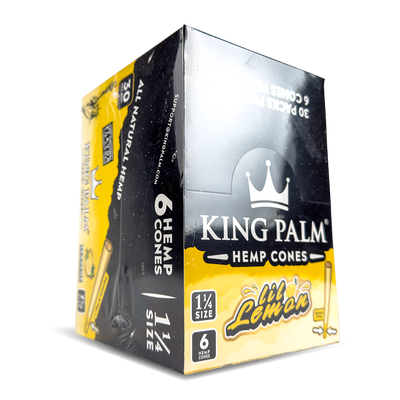 King Palm Hemp Cones: Lil Lemon - 3Cones Medium 1 1/4 (30 Pack)