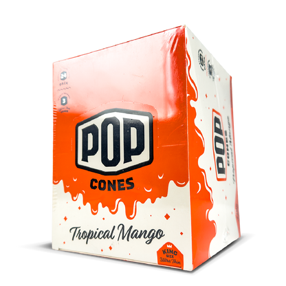 POP King Size Ultra Thin Pre Rolled Cones - Tropical Mango (Full Box)