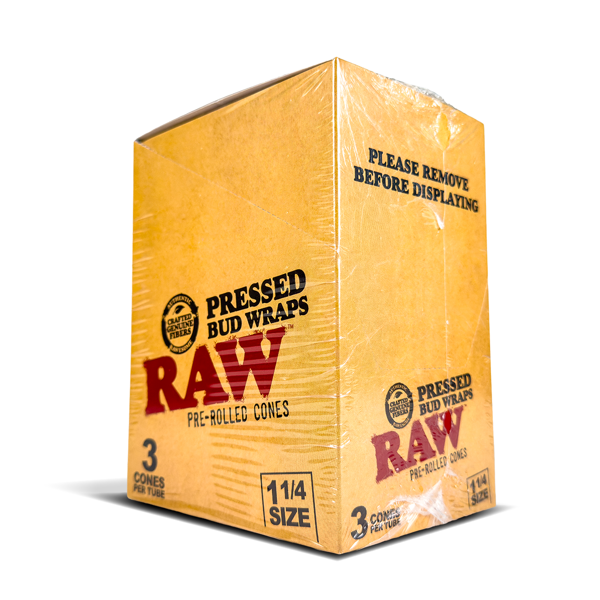 RAW Pressed Bud Wraps 1 1/4" Cones (Full Box)