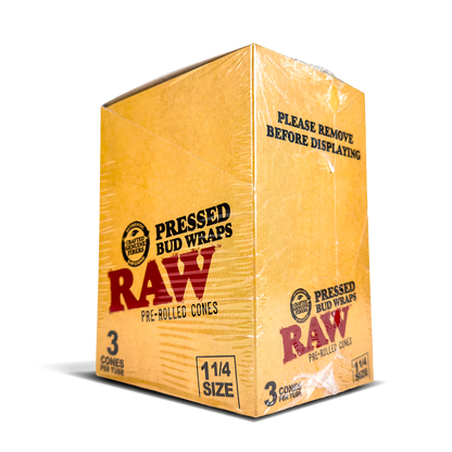 RAW Pressed Bud Wraps 1 1/4" Cones (Full Box)