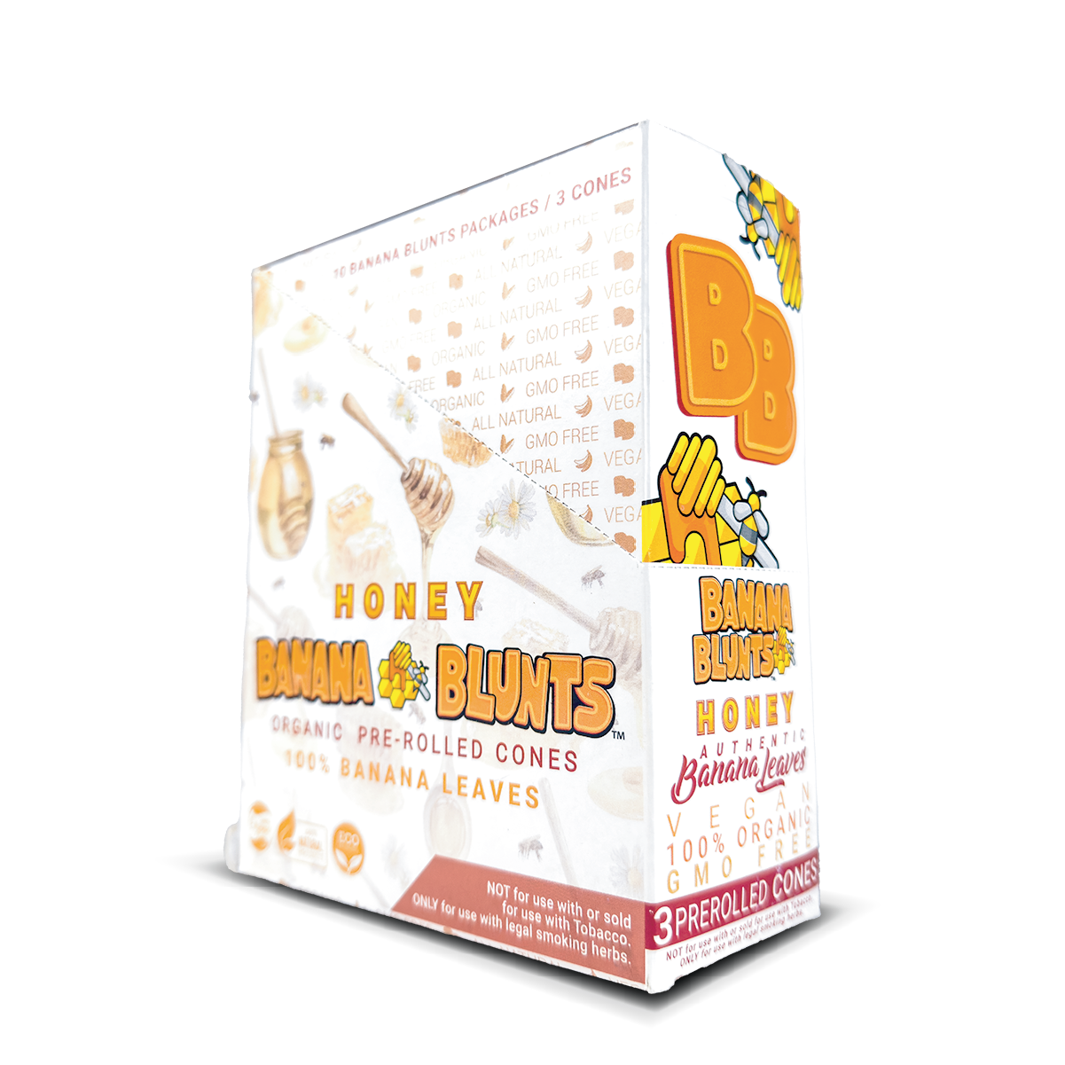 Banana Blunts: Honey - 3x Organic Pre-Rolled Cones (10 Pack)