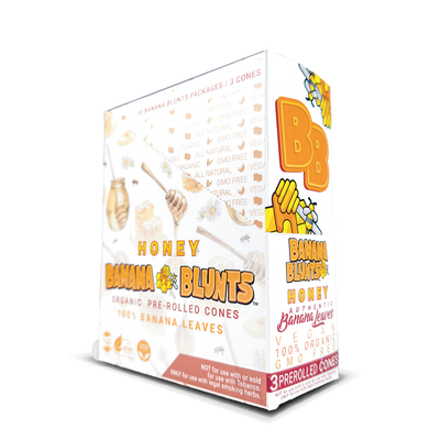 Banana Blunts: Honey - 3x Organic Pre-Rolled Cones (10 Pack)