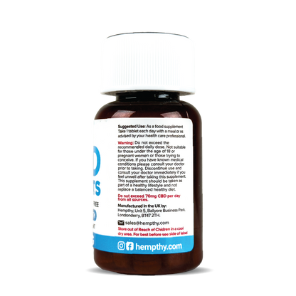 Hempthy CBD Tablets: 1500mg (30 Pack)