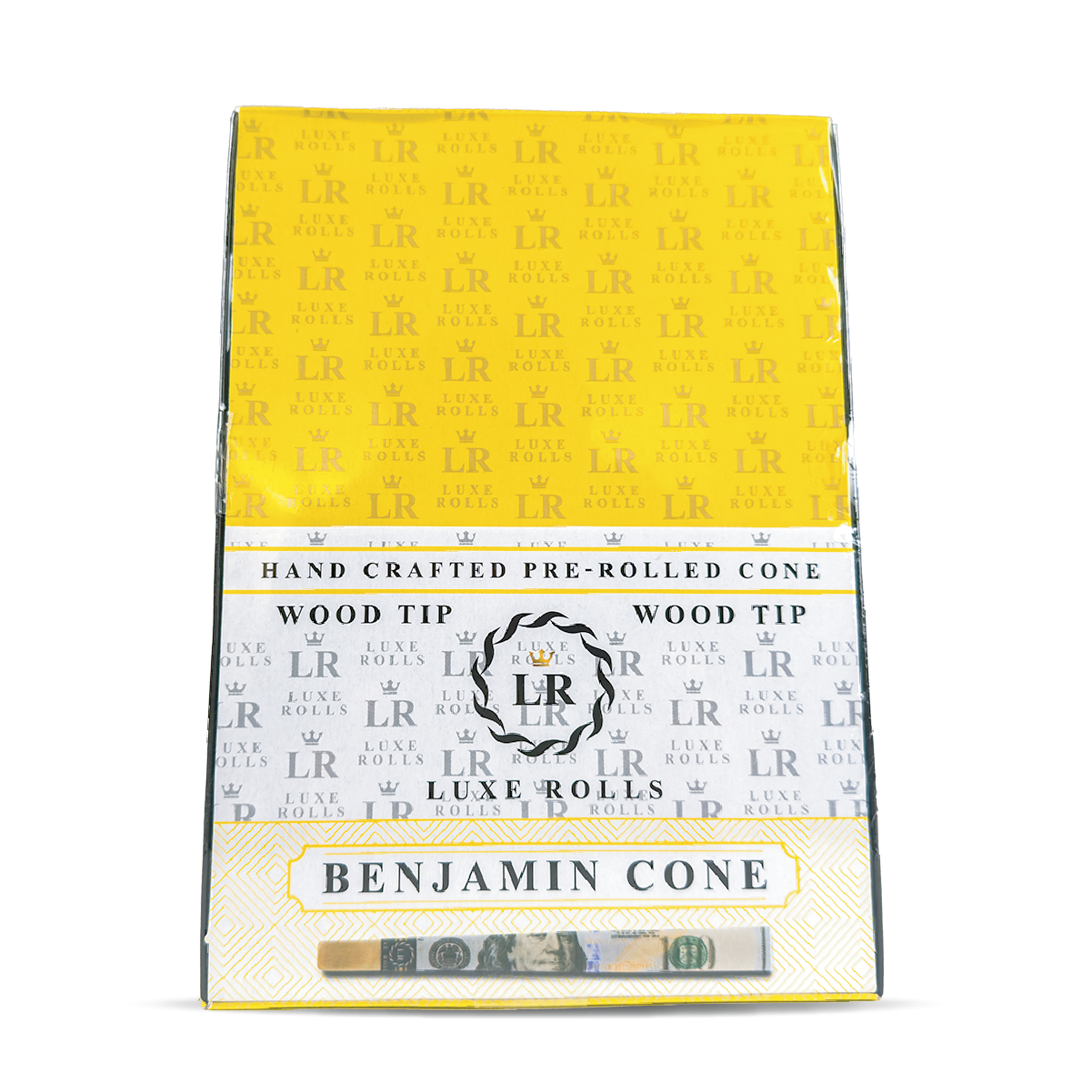 Luxe Rolls Cones + Wooden Tips: Benjamin Cones (50 Pack)