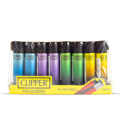 Clipper Lighters: Black Triple Grad (40 Pack)