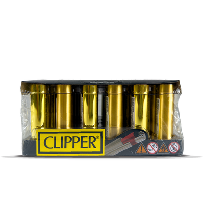 Clipper Lighters - Metal Gold Mix (30pcs)