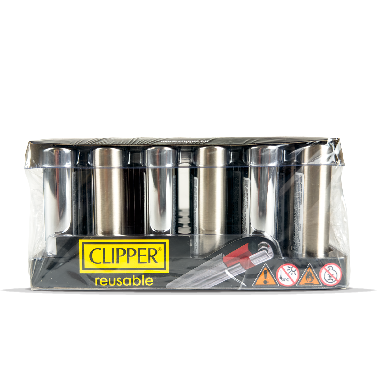 Clipper Lighters - Metal Silver (30pcs)