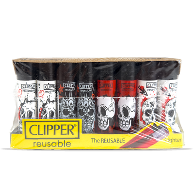 Clipper Lighters - Graffiti Skulls (40 pcs)