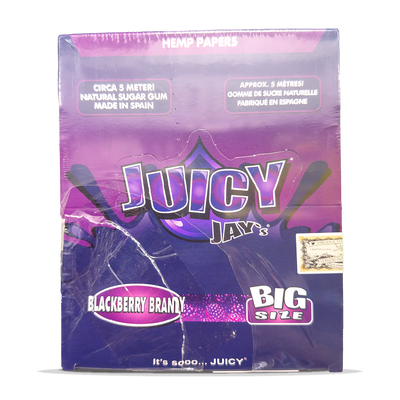 Juicy Jay's Hemp Paper Rolls: Blkby Brndy - 5m (24 Pack)