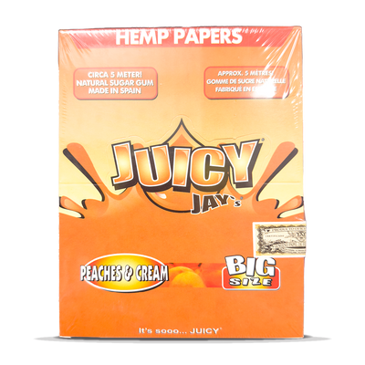 Juicy Jay's Hemp Paper Rolls: Pchs & Crem - 5m (24 Pack)