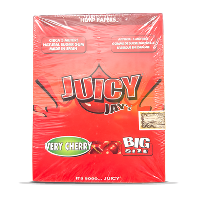 Juicy Jay's Hemp Paper Rolls: Very Cherry - 5m (24 Pack)