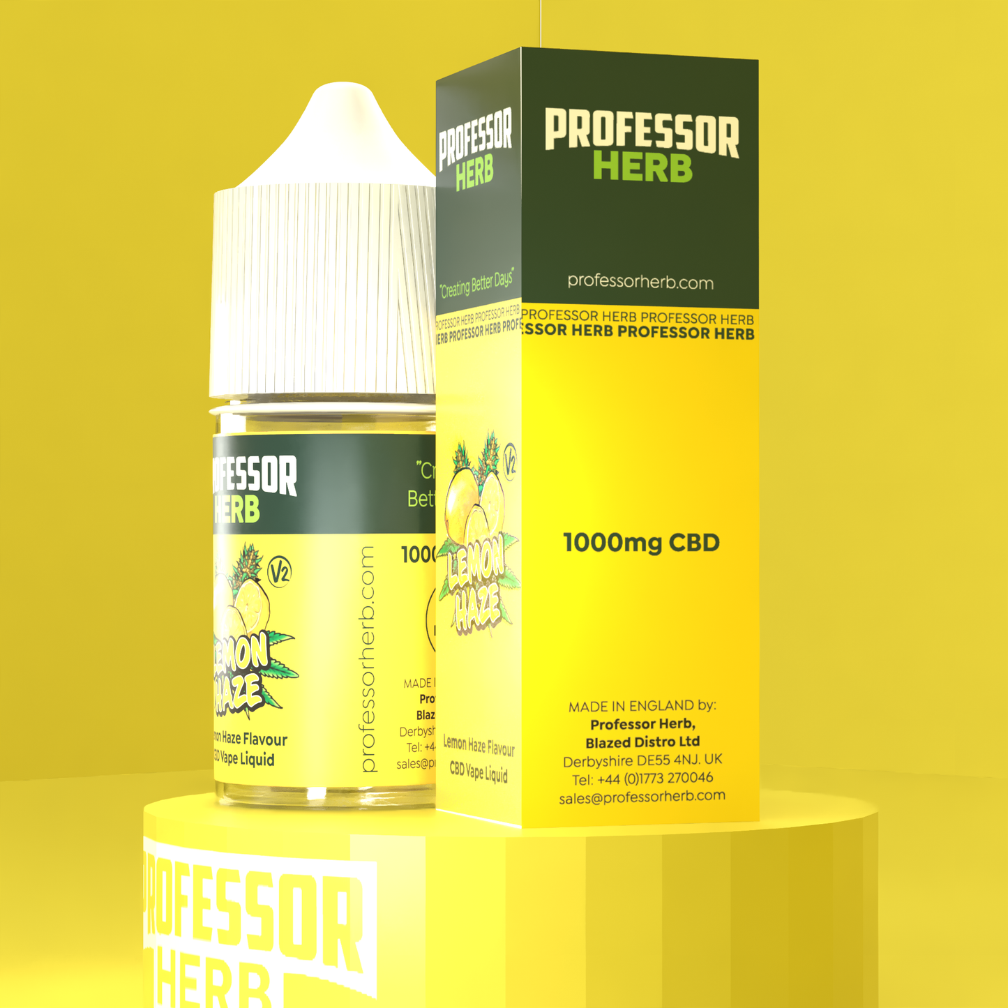 Professor Herb CBD Vape Liquid 1000mg/30ml  V2- Lemon Haze