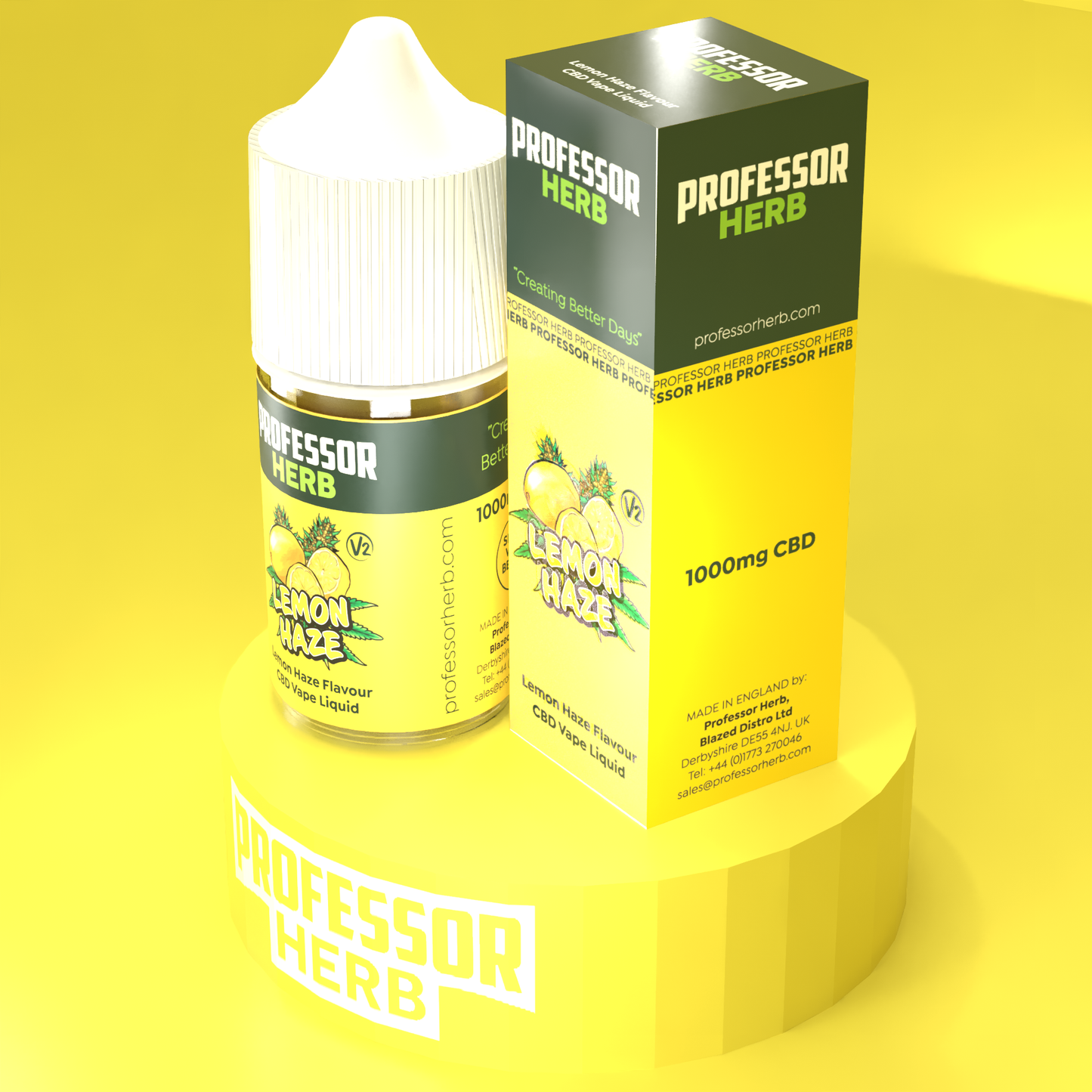 Professor Herb CBD Vape Liquid 1000mg/30ml  V2- Lemon Haze