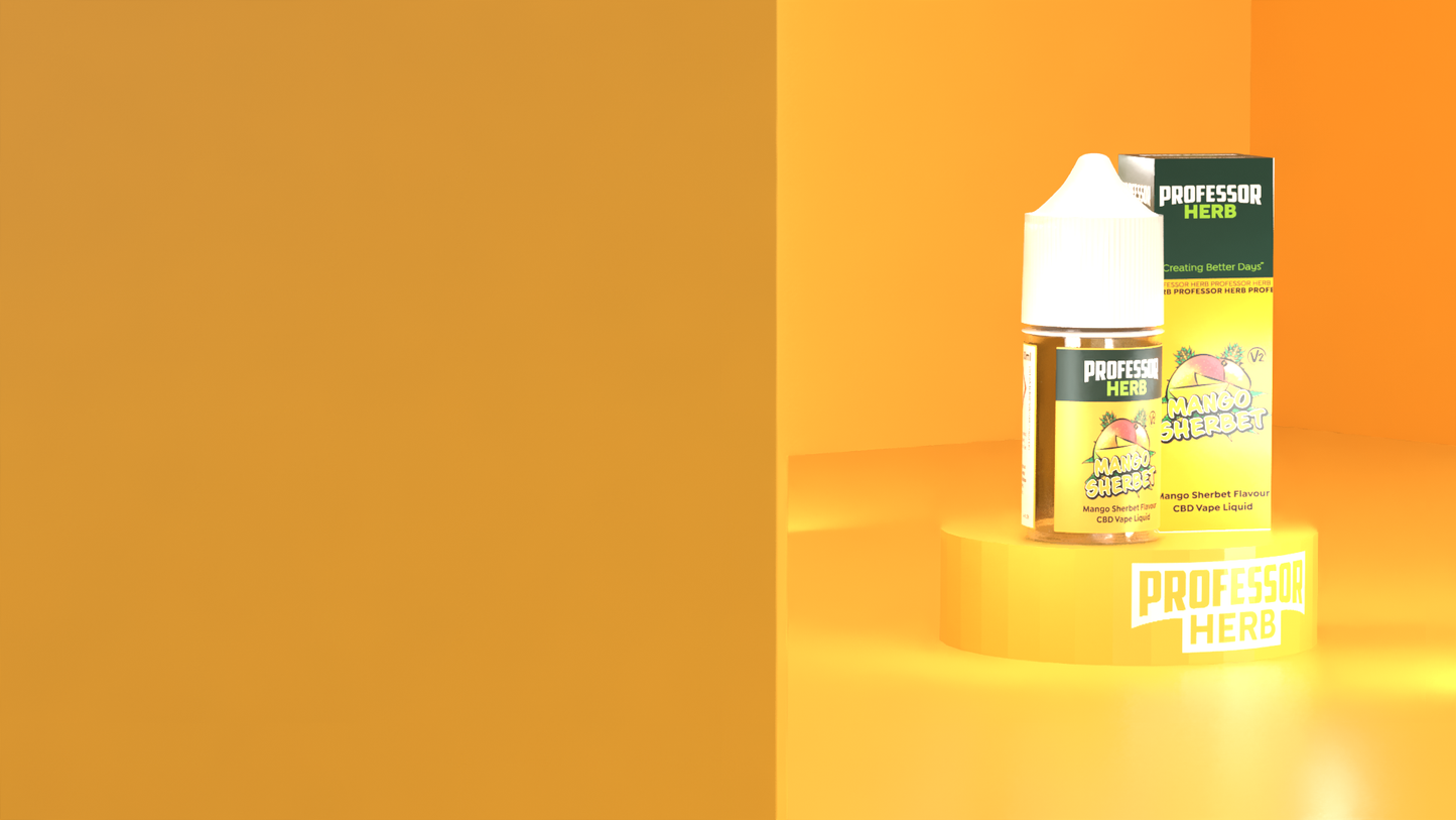 Professor Herb CBD Vape Liquid 1000mg/30ml V2 - Mango Sherbet