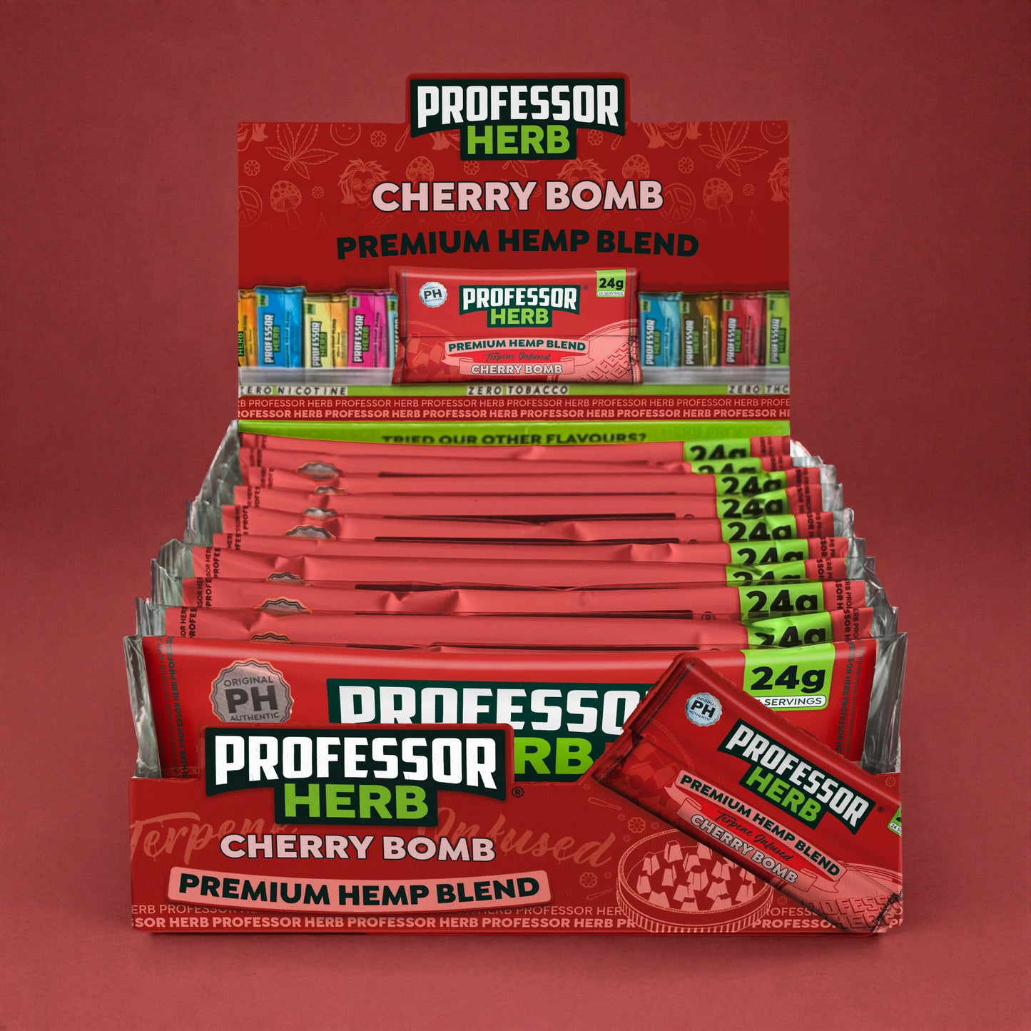 Professor Herb Premium Hemp Blend (24g) - Cherry Bomb