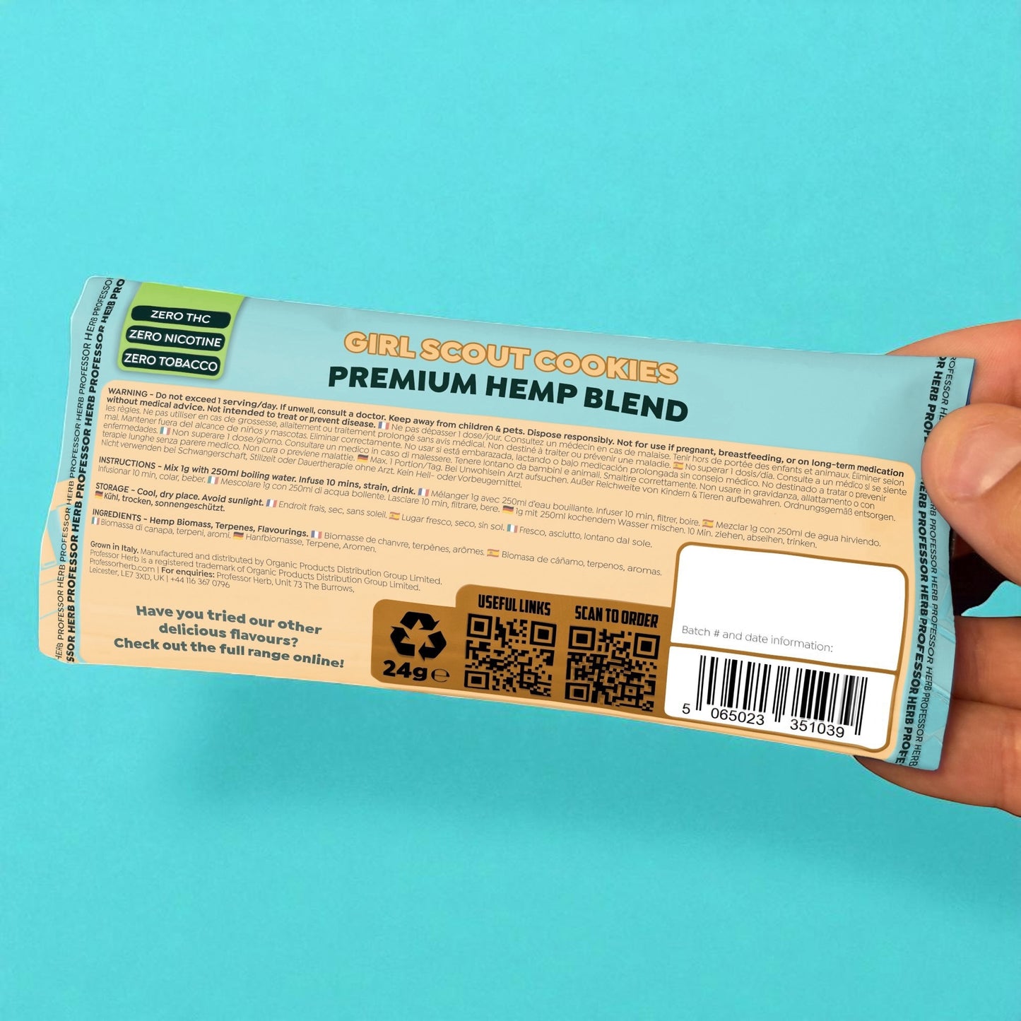 Professor Herb Premium Hemp Blend (24g) - Girl Scout Cookies