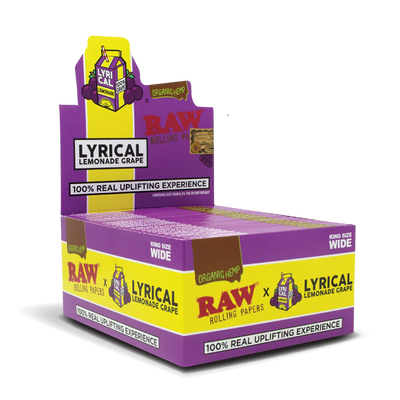 RAW x Lyrical Terpene Enhanced Organic Hemp Rolling Papers - Lemonade Grape