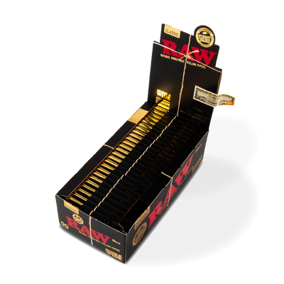 RAW Rolling Papers: Standard Single Wide - Black (50 Pack)