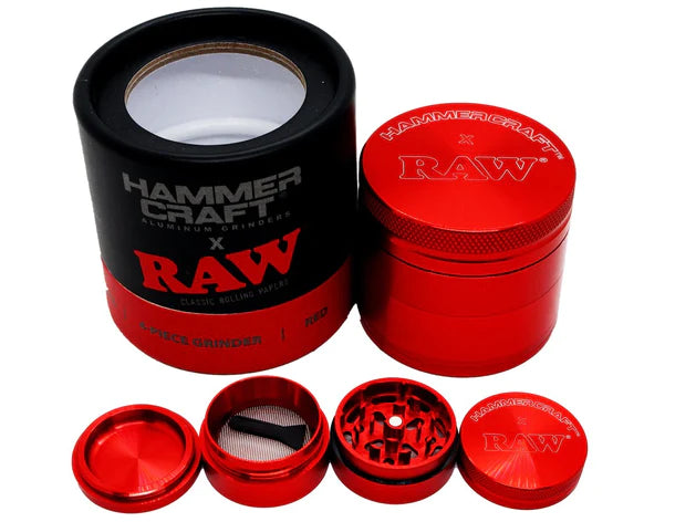 RAW x HAMMERCRAFT Aluminium Grinder - Red