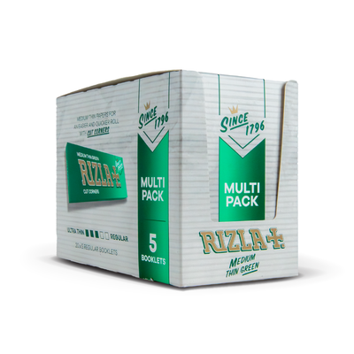 Rizla Rolling Papers Multipack: Green Standard Size - 5 Booklets (20 Pack)