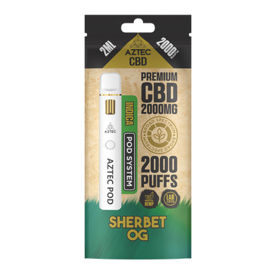 Aztec CBD Premium CBD Pod System 2000mg 2ml - Sherbet OG