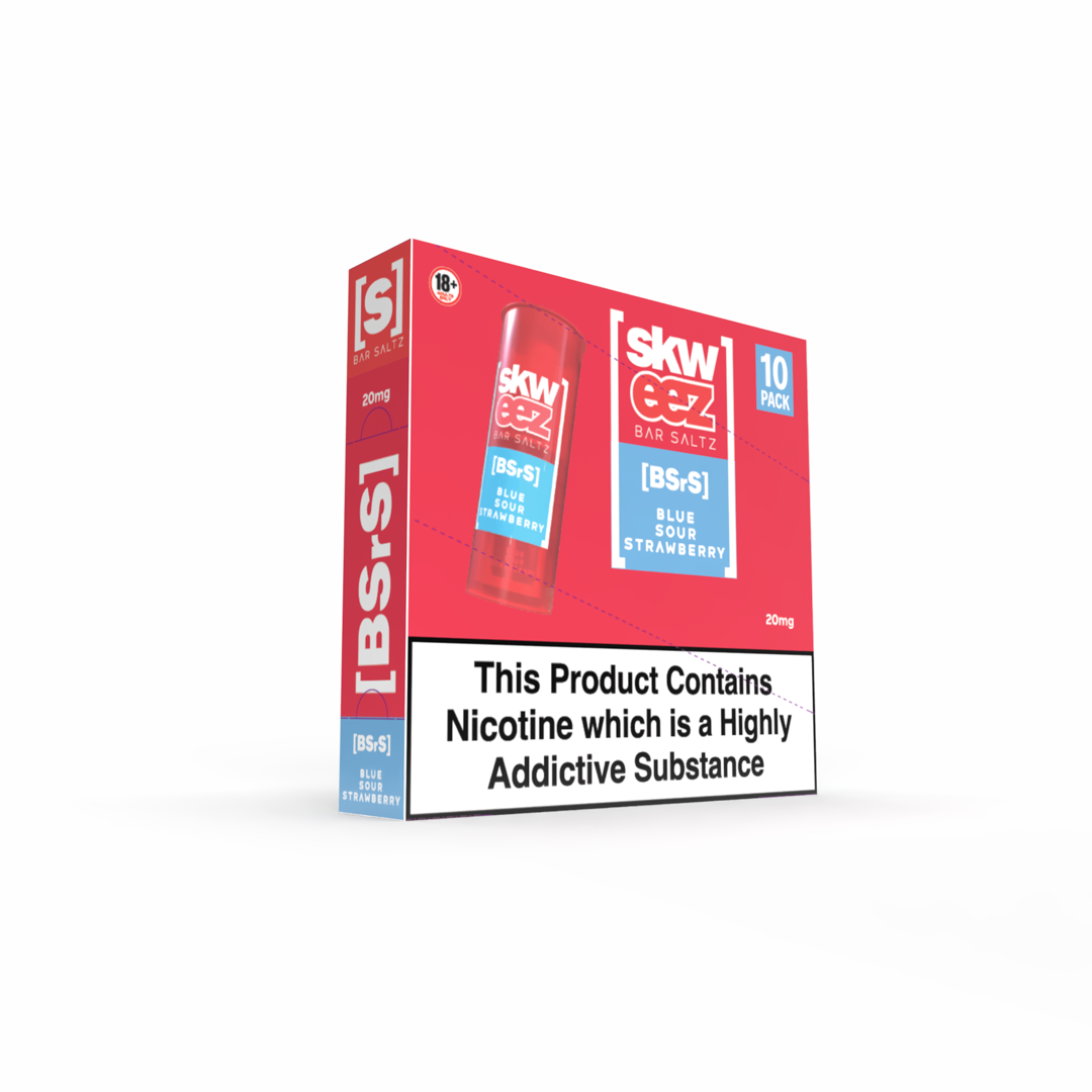 Skweez Nic Salts: Blue Sour Strawberry - 20mg (10 Pack)