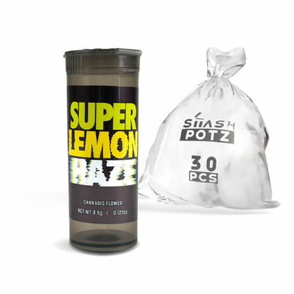 Stash Potz Labelled: Black Pot - Super Lemon Haze (30 Pack)