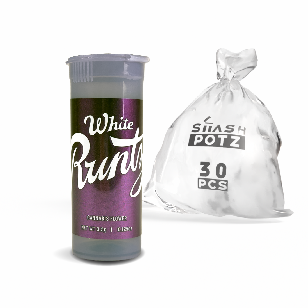 Stash Potz Labelled: Purple Pot - White Runtz (30 Pack)