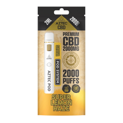 Aztec CBD Premium CBD Pod System 2000mg 2ml - Super Lemon Haze
