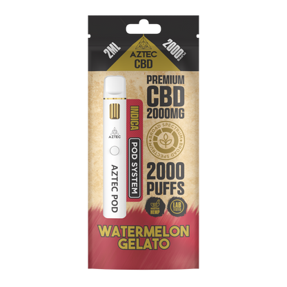 Aztec CBD Premium CBD Pod System 2000mg 2ml - Watermelon Gelato