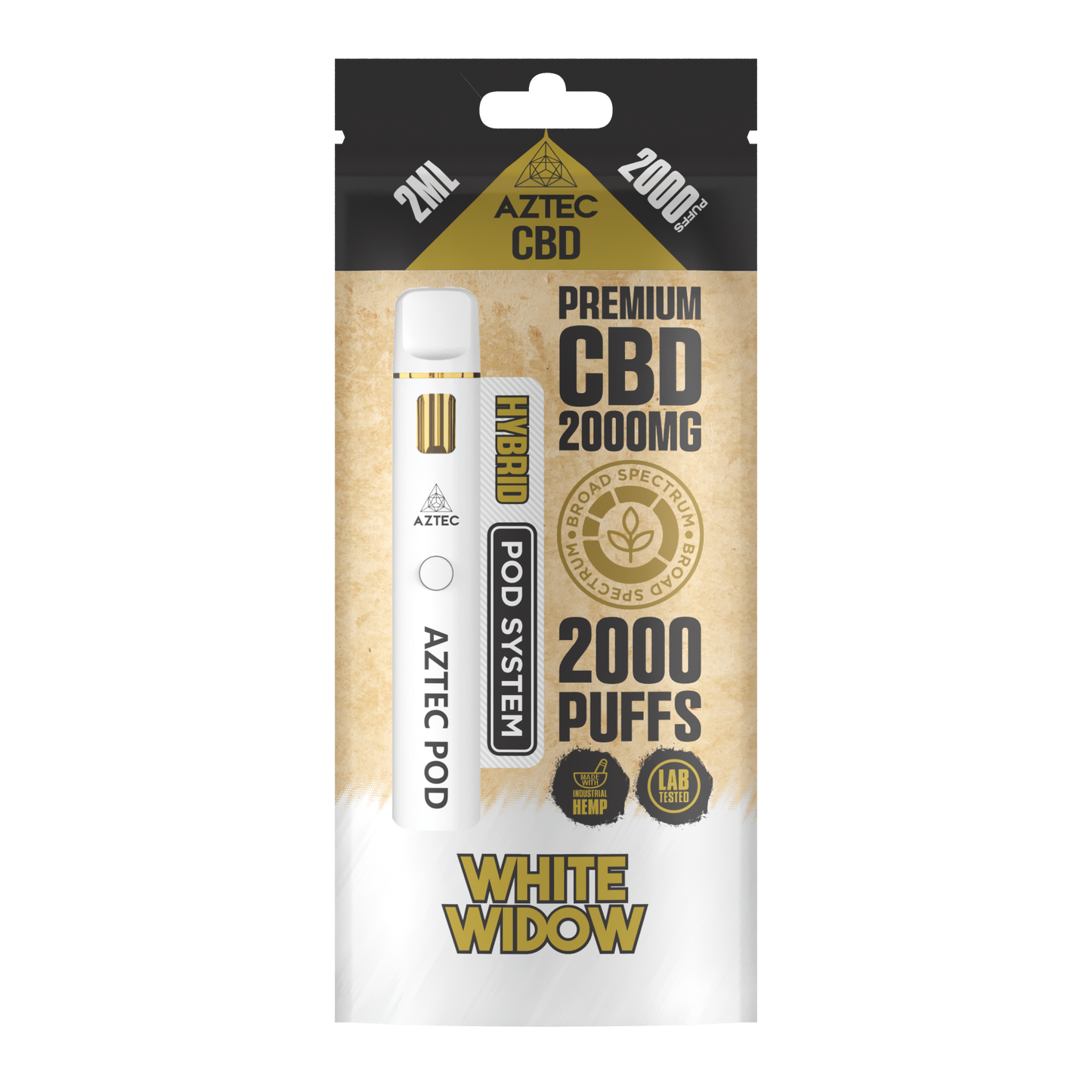 Aztec CBD Premium CBD Pod System 2000mg 2ml - White Widow