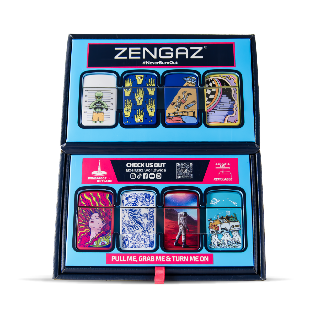 Zengaz Cube Display Jet Lighters ZL-12 (16 pcs)