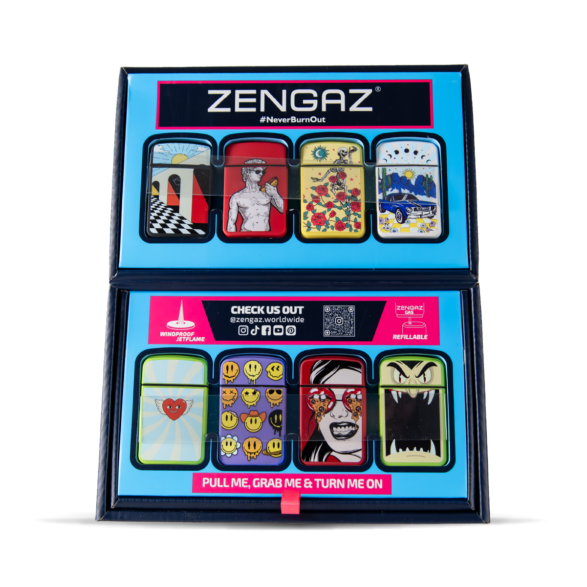 Zengaz Cube Display Jet Lighters ZL-12 (16 pcs)