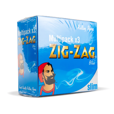 Zig Zag Rolling Papers Multipack: Blue King Size Slim - 3 Booklets (12 Pack)