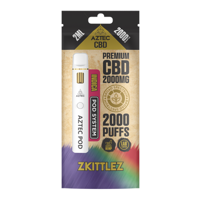 Aztec CBD Premium CBD Pod System 2000mg 2ml - Zkittlez
