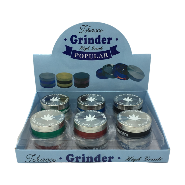 3-Part Metal Grinder - Amsterdam (HX523A)-Grinder-Blazed Wholesale